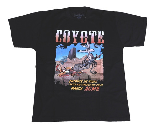 Remera Coyote 100 % Algodon Premium Estampado Serigrafia 