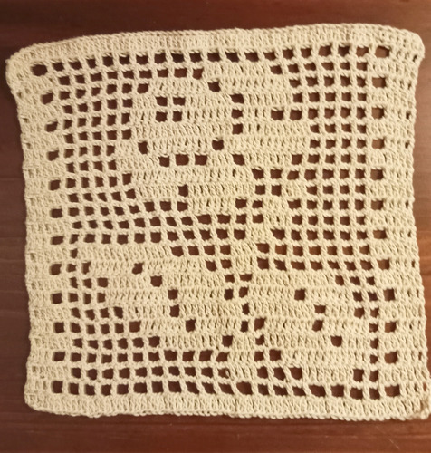 Centro De Mesa/individual A Crochet  25 Cm