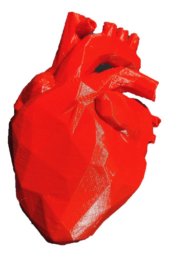 Corazón Low Poly Decoración Impreso En 3d