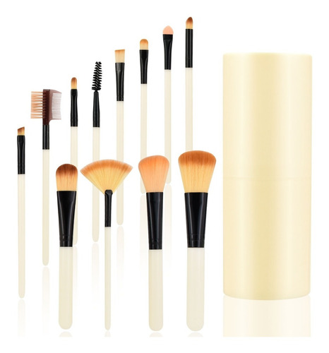 Set 12 Brochas Maquillaje Profesional Cepillos 