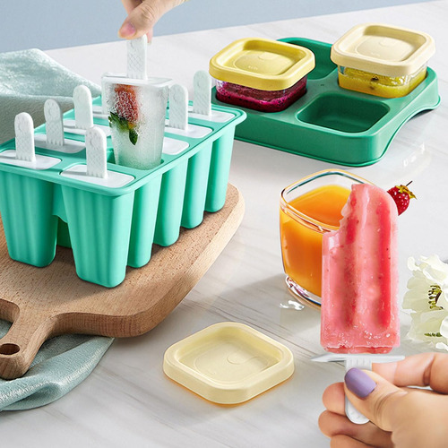 Moldes De Silicona Para Helados, Moldes Para Helado De 10 Ca