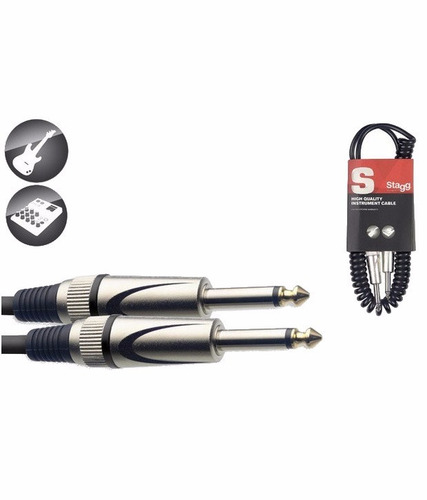 Imagen 1 de 4 de Cable Rulo Espiralado Plug-plug Stagg Sgcc-6
