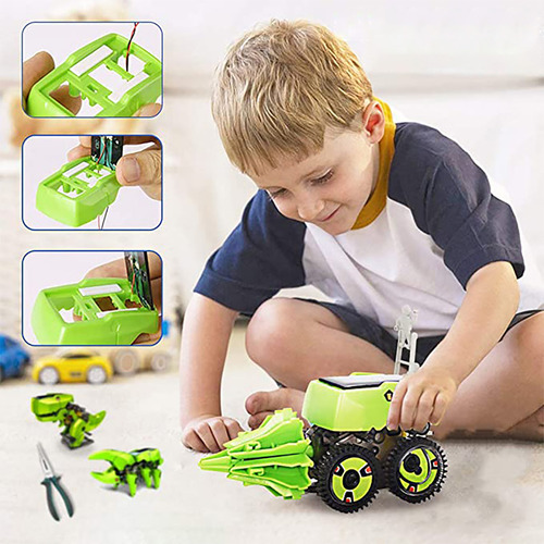 Dinosaurio Robot Solar De Ensamblados De 3 En 1 Para Niños
