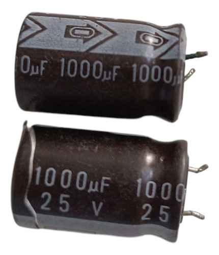 3 Capacitores Electrlíticos Varias Marcas 1000uf 25v +105°c