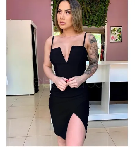 Vestido Feminino De Al a Tubinho Malha Crepe Frete gr tis