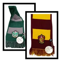 Comprar Bufandas Harry Potter Oficial Combo Gryffindor Mas Slytherin Combo Dos Bufandas