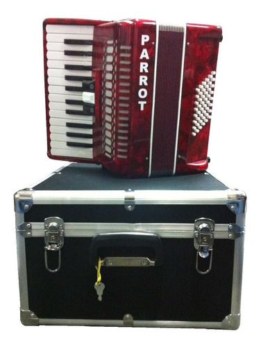 Acordeon Parrot 26 Teclas  48 Bajos Y 3 Registros *