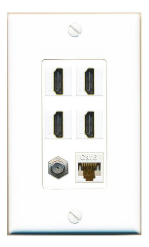 Riteav - Cable Coaxial Hdmi De 4 Puertos, 1 Cable Coaxial De