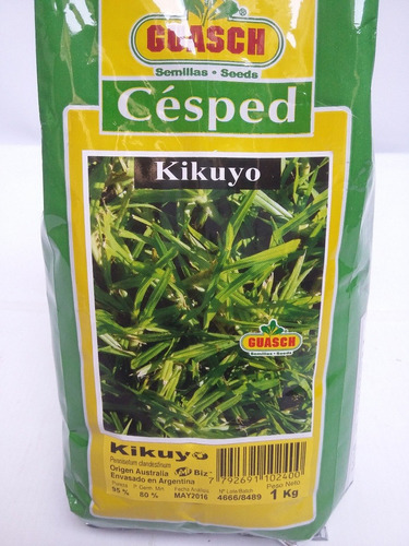 Semillas De Cesped Kikuyo Premium Australiano 1kg Guasch