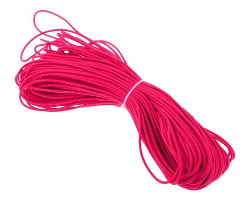 Cordón Elástico Para Bungee 3 Mm 50 M Rosa