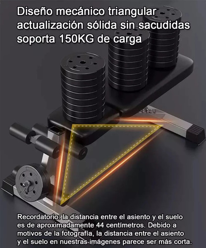 Banco Pesas Multiposiciones Plegable Ajustable Gym Ejercicio