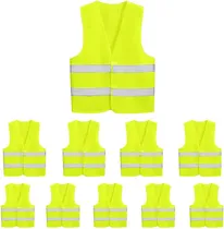 Comprar 12 Piezas Chaleco Brigadista Reflejante Seguridad Industrial