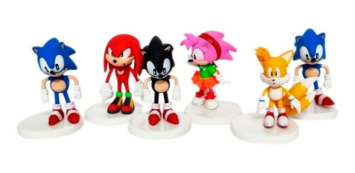 Sonic Boom Colección X6 Figuras Tails Amy Knuckles Juguete