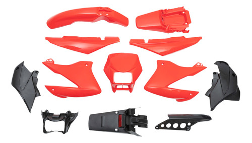 Kit De Plasticos Completo Honda Nxr125 Bros Rojo Mtc