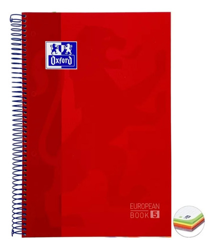 Caderno Universitário Oxford 5 Matérias 120 Folhas Vermelho