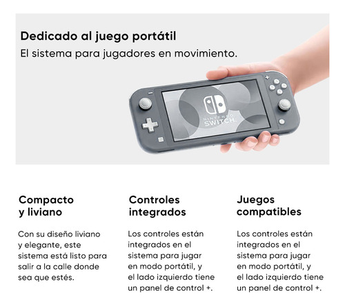 Consola Nintendo Switch Lite 32gb Edition 2024 Gris