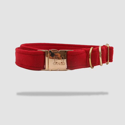 Collar Para Perro 100% Algodón Y Suave - Combina Con Correa Color Rojo Cleto El Influencer Tamaño Del Collar L