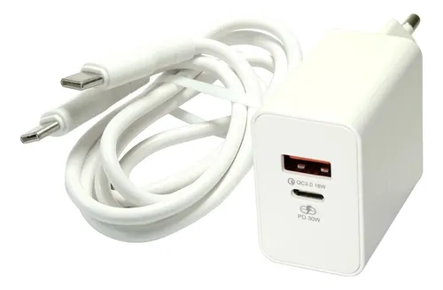 Cargador 30w Motomo + Cable Usb Tipo C Carga Super Rapida
