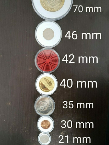 Imagen 4 de 4 de 10 Cápsulas Para Monedas De 35 Mm Ideal Para 5000 Y 10000