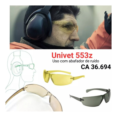 Óculos De Proteção Univet 553z 01 02 05 Verde