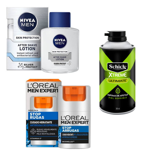 Loreal Men Expert Arrugas Nivea After Shave Shick Espuma
