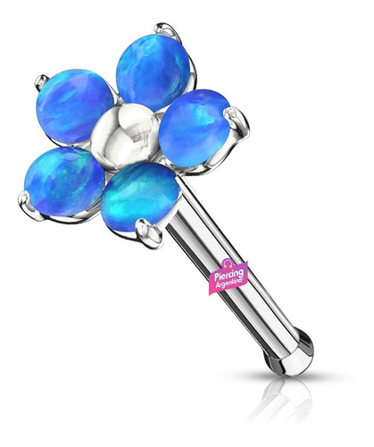 Imagen 1 de 2 de Piercing Nariz Recto Flor Opal Piercing Argentina ®