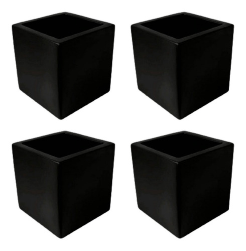 Pack De 4 Maceta De Fibra De Vidrio Mod.cubo 30 X 30
