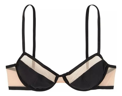 Brasier Victoria's Secret Negro Lenceria Transparencias 32dd