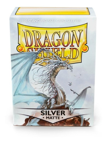 Sleeves Dragon Shield Matte Silver Prata Padrão