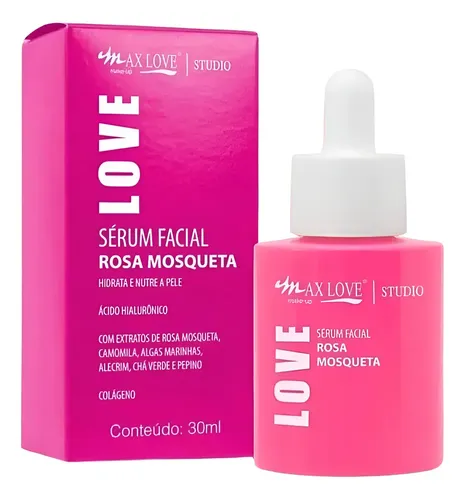 Produto Rosa Normal 3 Serum Facial Rosa Mosqueta Max Love Kit C/ 3 Unidades Normal Dia ...