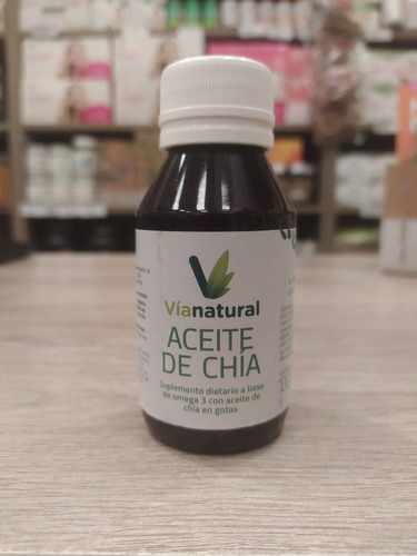 Aceite De Chía En Gotas Via Natural Sabor Sin Sabor