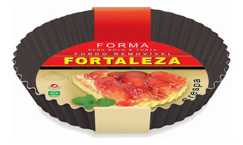 Forma P/ Bolo Torta Antiaderente Fundo Removível 24 Cm Preto