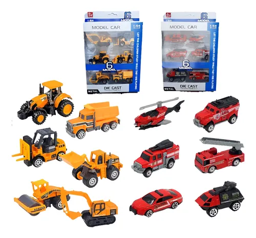 comprar Pack 12 Carritos De Metal Juguete Para Niños Autos De Metal
