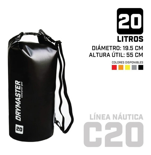 Imagen 2 de 4 de Bolsos Estancos Drymaster 20 Litros Con Correa De Transporte
