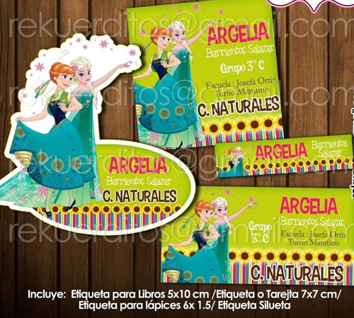 Kit Imprimible Etiquetas Escolares Elsa Fever Baratas