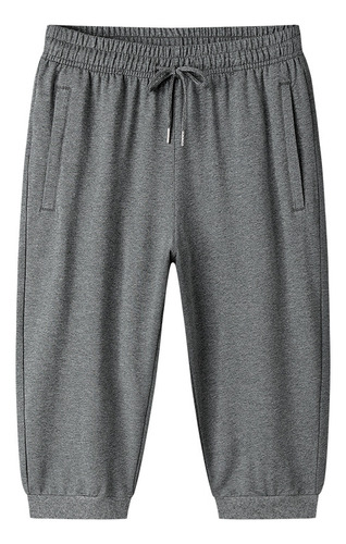 Pantalones Capri Casuales De Algodón Con Pierna Recta