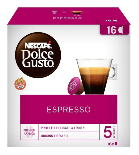 Imagen 1 de 4 de Capsulas Dolce Gusto Caja X16cap Espresso