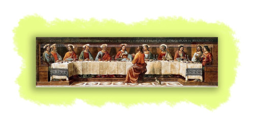 Última Cena 106x30cm Giclée Lienzo Importado Calidad Museo