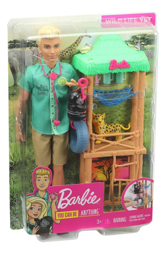 Barbie Ken Veterinario De Animales Silvestres Mattel Lanus