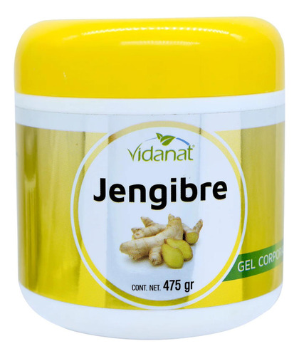  Gel Corporal Jengibre Vidanat Original Tarro Grande 475g Tipo de envase Tarro