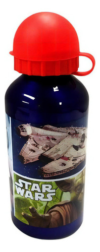 Botella Deportiva De Aluminio Star Wars - 400 Ml Color Negro