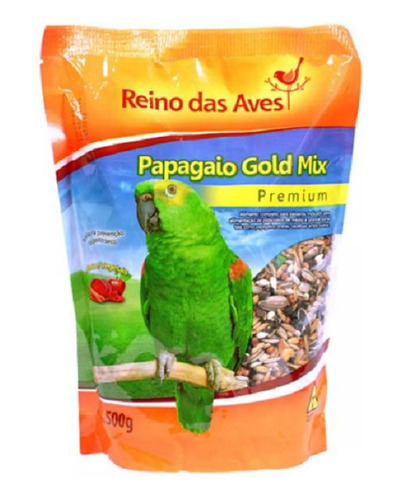 Papagaio Gold Mix Pacote 500gr  Reino Das Aves