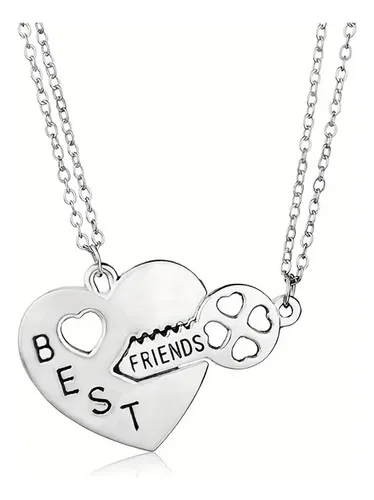 Cadena Collar De Corazón Best Friends Mejores Amigos Amigas