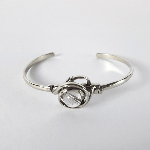 Pulsera Cuarzo Cristal Mujer Metálico