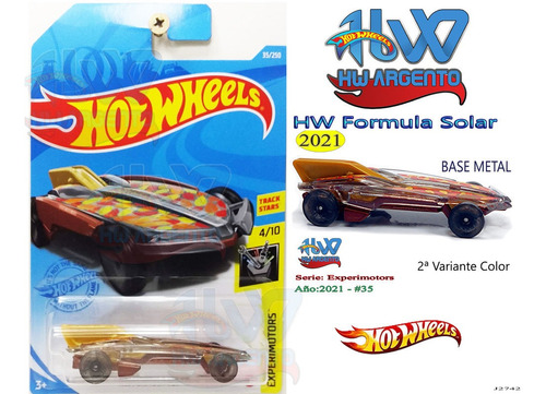 Hot Wheels Hwargento Hw Formula Solar J2742 2021 Hwa