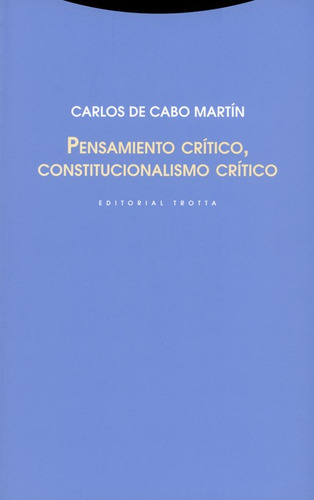 Libro Pensamiento Critico Constitucionalismo Critico