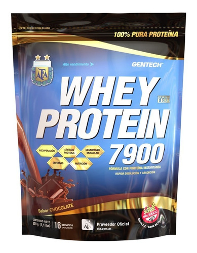 Suplemento Gentech Whey Protein 7900 Chocolate X 500 G