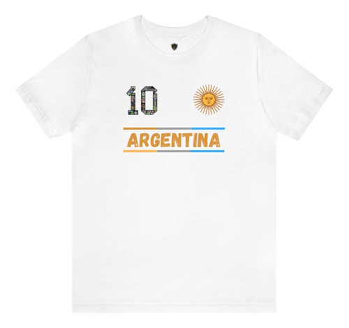 Remeras Algodon Niños Argentina Messi Sol Con Numero