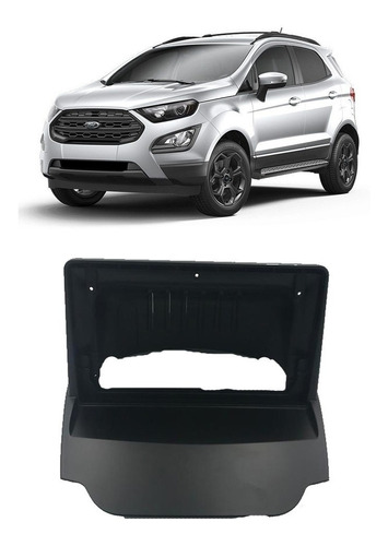 Moldura Ford Ecosport 2013 Até 2017 2din 9  Preta Expex 