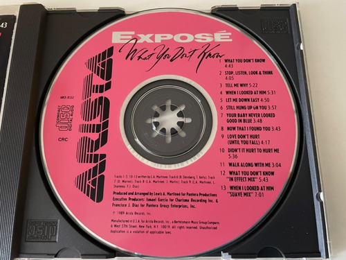Cd Exposé What You Don't Know - Freestyle - Importado (Usado)